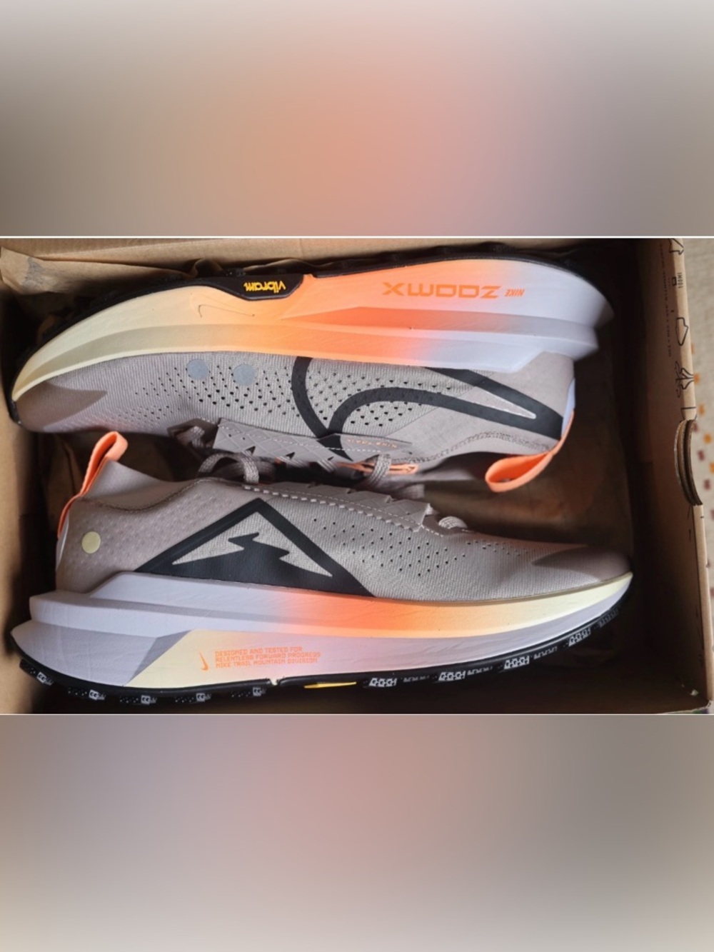 Nike ZoomX 🔥 Zegama Trail 2 Malt Alabaster Black Trail Running FD5190-200 11.5 - Picture 3 of 12
